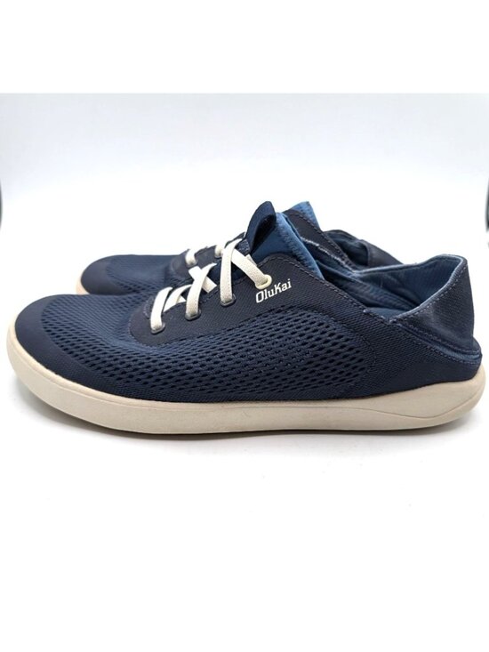 Olukai Moku Pae Mens Boat Shoes Trench Blue Off White Size M 8 EUR 41 main image 5